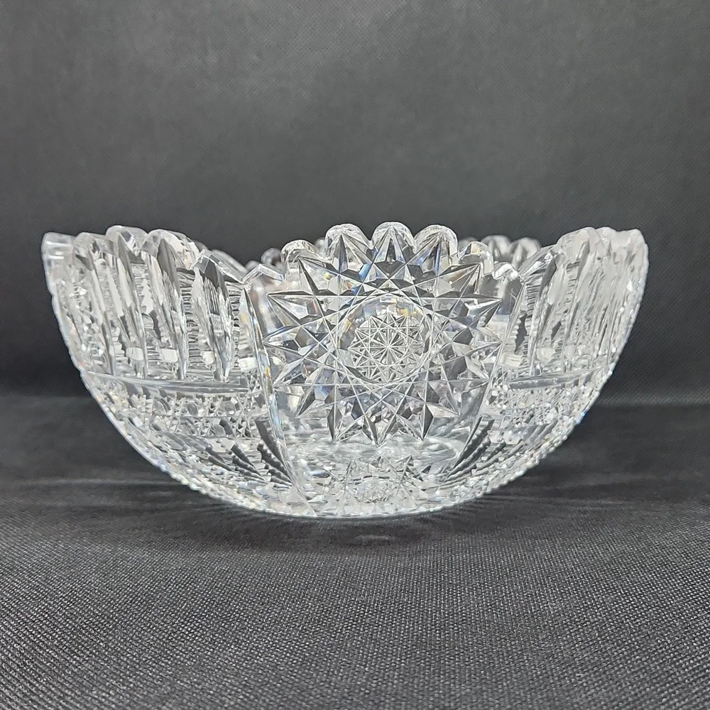 Brilliant cut glass bowl - Picture 3 of 6